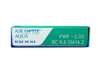 Air Optix Aqua (3 čočky) - Náhled parametrů čoček