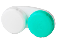 Pouzdra na kontaktní čočky - Pouzdro na čočky zeleno-bílé