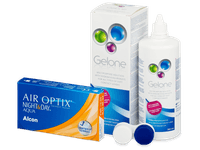 Air Optix Night and Day Aqua (6 čoček) + roztok Gelone 360ml