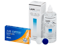 Air Optix Night and Day Aqua (6 čoček) + roztok Laim Care 400 ml
