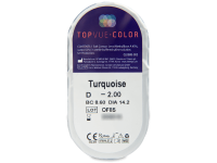 TopVue Color - Turquoise - dioptrické (2 čočky)