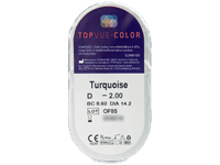 TopVue Color - Turquoise - dioptrické (2 čočky)