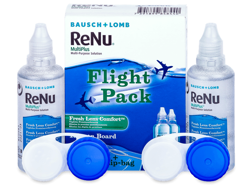 Roztok ReNu MultiPlus Flight Pack 2x 60 ml - Čisticí roztok