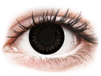 Barevné kontaktní čočky MaxVue Vision - ColourVUE BigEyes Dolly Black - dioptrické