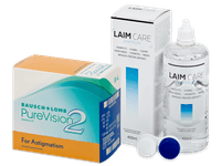 PureVision 2 for Astigmatism (6 čoček) + roztok Laim Care 400 ml