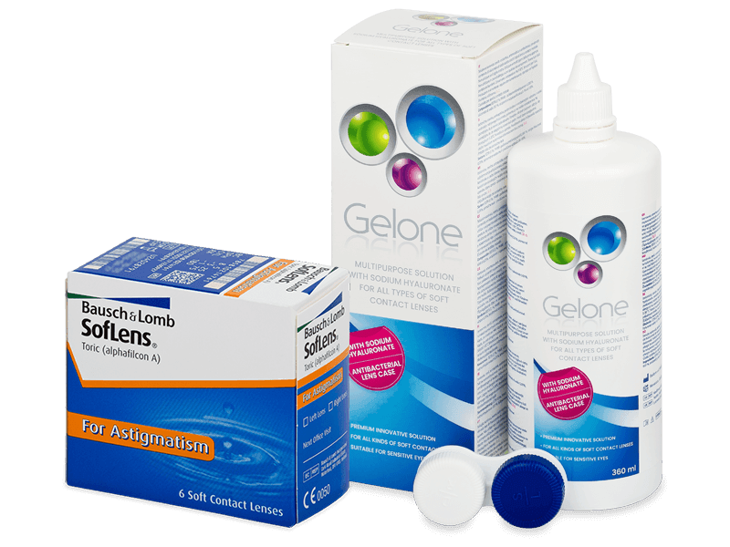SofLens Toric (6 čoček) + roztok Gelone 360 ml - Výhodný balíček