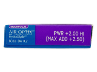 Air Optix plus HydraGlyde Multifocal (6 čoček) - Náhled parametrů čoček