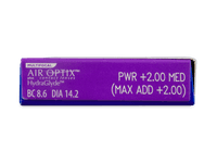 Air Optix plus HydraGlyde Multifocal (6 čoček) - Náhled parametrů čoček
