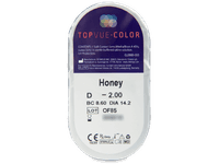 TopVue Color - Honey - dioptrické (2 čočky) - Vzhled blistru s čočkou