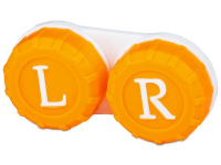 Pouzdra na kontaktní čočky - Pouzdro na čočky oranžové L+R