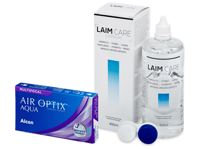 Air Optix Aqua Multifocal (6 čoček) + roztok Laim Care 400 ml