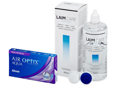 Air Optix Aqua Multifocal (6 čoček) + roztok Laim Care 400 ml