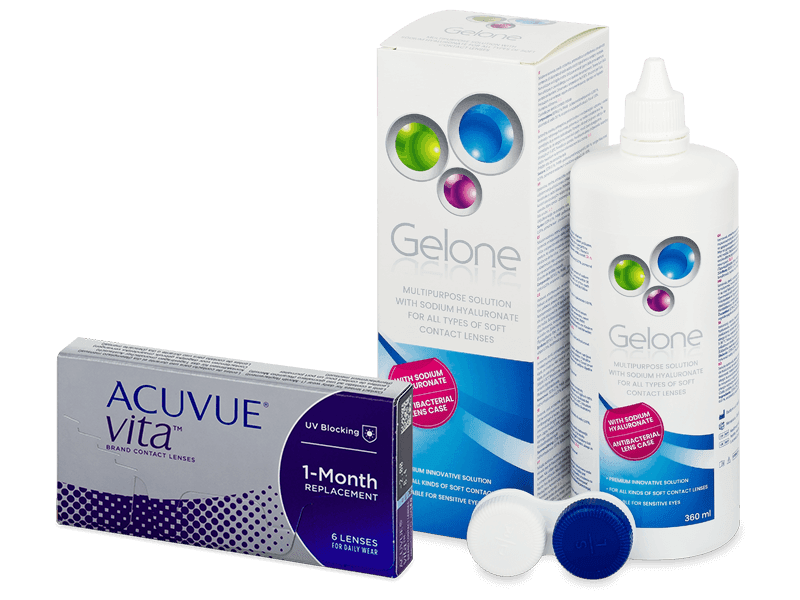 Acuvue Vita (6 čoček) + roztok Gelone 360 ml - Výhodný balíček