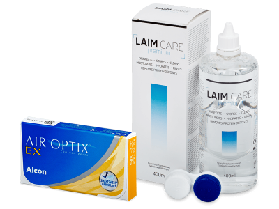 Air Optix EX (3 čočky) + roztok Laim Care 400 ml