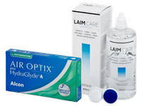 Air Optix plus HydraGlyde for Astigmatism (3 čočky) + roztok Laim Care 400 ml - Výhodný balíček