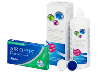 Air Optix plus HydraGlyde for Astigmatism (6 čoček) + roztok Gelone 360 ml