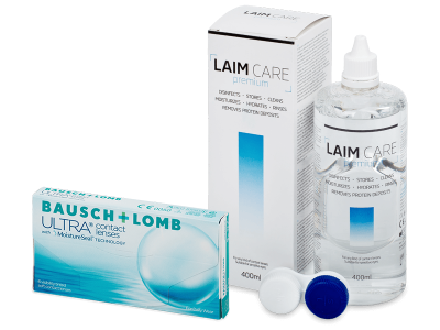 Bausch + Lomb ULTRA (6 čoček) + roztok Laim Care 400 ml