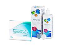 PureVision 2 (3 čočky) + roztok Gelone 360 ml - Předchozí design