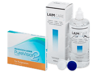 PureVision 2 for Astigmatism (3 čočky) + roztok Laim Care 400 ml