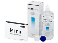 Miru 1month Menicon multifocal (6 čoček) + roztok Laim Care 400 ml