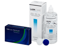 TopVue Premium for Astigmatism (6 čoček) + roztok Laim Care 400 ml