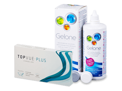 TopVue Plus (6 čoček) + roztok Gelone 360 ml