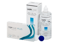 TopVue Plus (6 čoček) + roztok Laim Care 400 ml - Výhodný balíček
