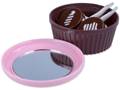 Kazetka se zrcátkem Muffin - růžová Příslušenství k čočkám - Kazetka se zrcátkem Muffin - růžová
