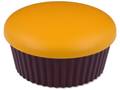 Kazetka se zrcátkem Muffin - oranžová Pouzdra na kontaktní čočky se zrcátkem - Kazetka se zrcátkem Muffin - oranžová