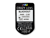CRAZY LENS - Black Out - dioptrické jednodenní (2 čočky) - Vzhled blistru s čočkou