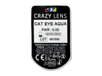 CRAZY LENS - Cat Eye Aqua - nedioptrické jednodenní (2 čočky)