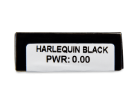 CRAZY LENS - Harlequin Black - nedioptrické jednodenní (2 čočky)