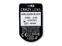 CRAZY LENS - Harlequin Black - dioptrické jednodenní (2 čočky)
