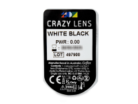 CRAZY LENS - White Black - nedioptrické jednodenní (2 čočky)