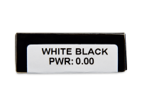 CRAZY LENS - White Black - nedioptrické jednodenní (2 čočky)