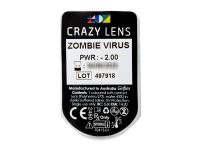 CRAZY LENS - Zombie Virus - dioptrické jednodenní (2 čočky)