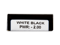 CRAZY LENS - White Black - dioptrické jednodenní (2 čočky)