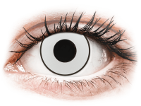 Crazy barevné kontaktní čočky - CRAZY LENS - White Black - dioptrické jednodenní