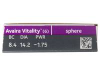 Avaira Vitality (6 čoček) - Náhled parametrů čoček