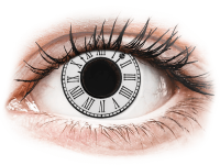 Barevné kontaktní čočky - CRAZY LENS - Clock - dioptrické jednodenní