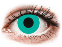 Barevné kontaktní čočky - CRAZY LENS - Solid Turquoise - dioptrické jednodenní