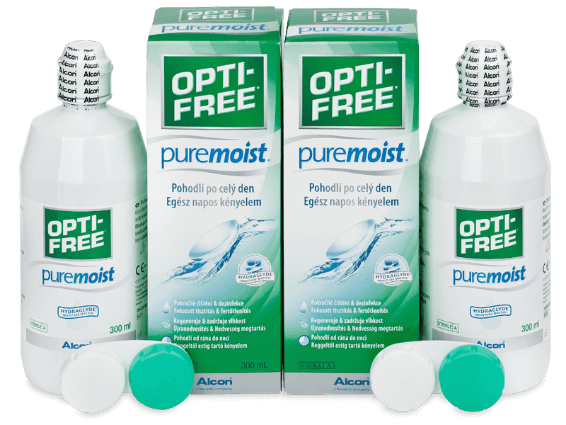 Roztok OPTI-FREE PureMoist 2 x 300 ml - Výhodné dvojbalení roztoku