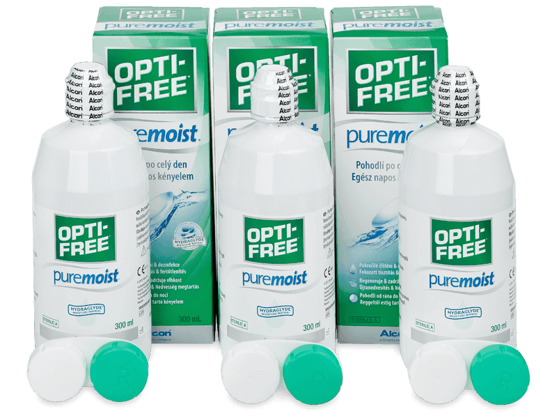 Roztok OPTI-FREE PureMoist 3 x 300 ml - Economy 3-pack - solution
