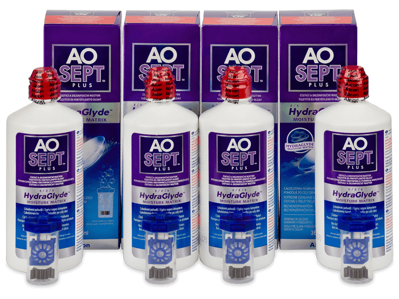 Roztok AO SEPT PLUS HydraGlyde 4x 360 ml - Economy 4-pack - solution