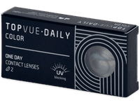 TopVue Daily Color - Blue - dioptrické jednodenní (2 čočky) - Barevné kontaktní čočky