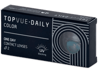 TopVue Daily Color - Brilliant Blue - dioptrické jednodenní (2 čočky) - Barevné kontaktní čočky