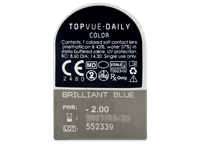 TopVue Daily Color - Brilliant Blue - dioptrické jednodenní (2 čočky)