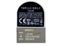 TopVue Daily Color - Green - dioptrické jednodenní (2 čočky)