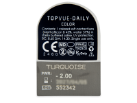 TopVue Daily Color - Turquoise - dioptrické jednodenní (2 čočky)