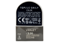 TopVue Daily Color - Violet - dioptrické jednodenní (2 čočky)